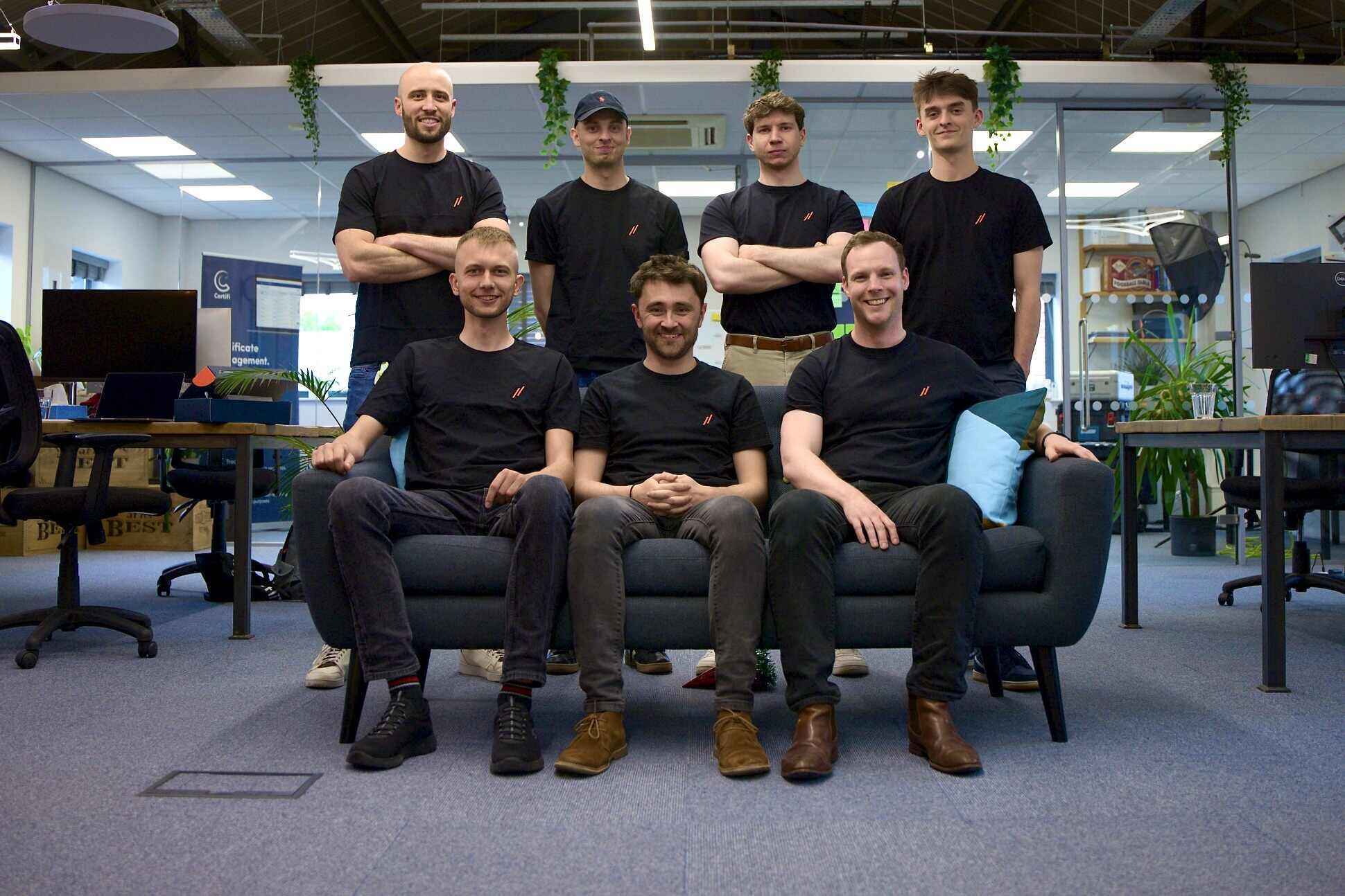 Our team celebrating in the office