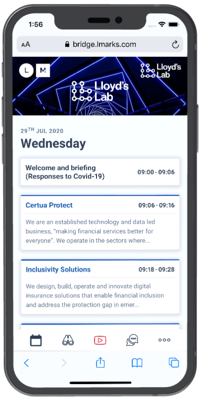 Collection of Bridge app screenshots