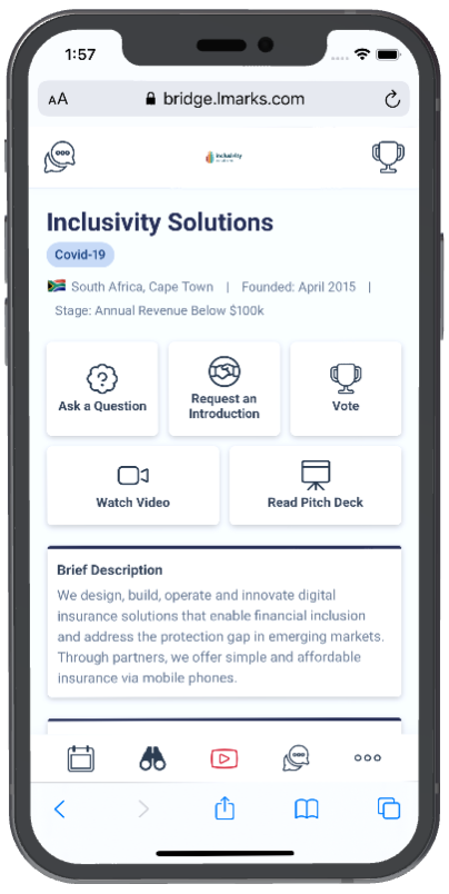 Collection of Bridge app screenshots