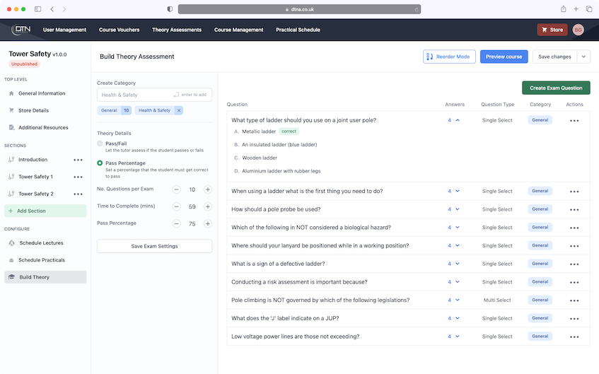 collection of DTN Academy training platform screenshots