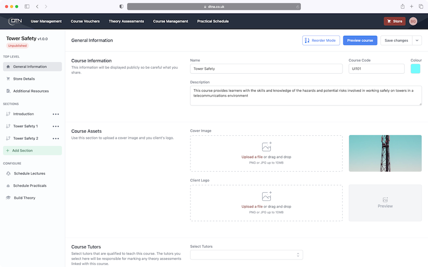 collection of DTN Academy training platform screenshots