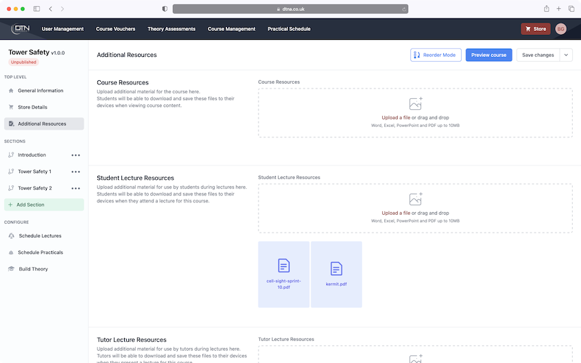 collection of DTN Academy training platform screenshots