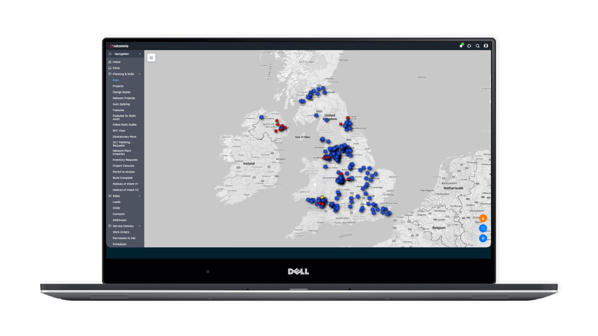 ODIN platform shown on a laptop