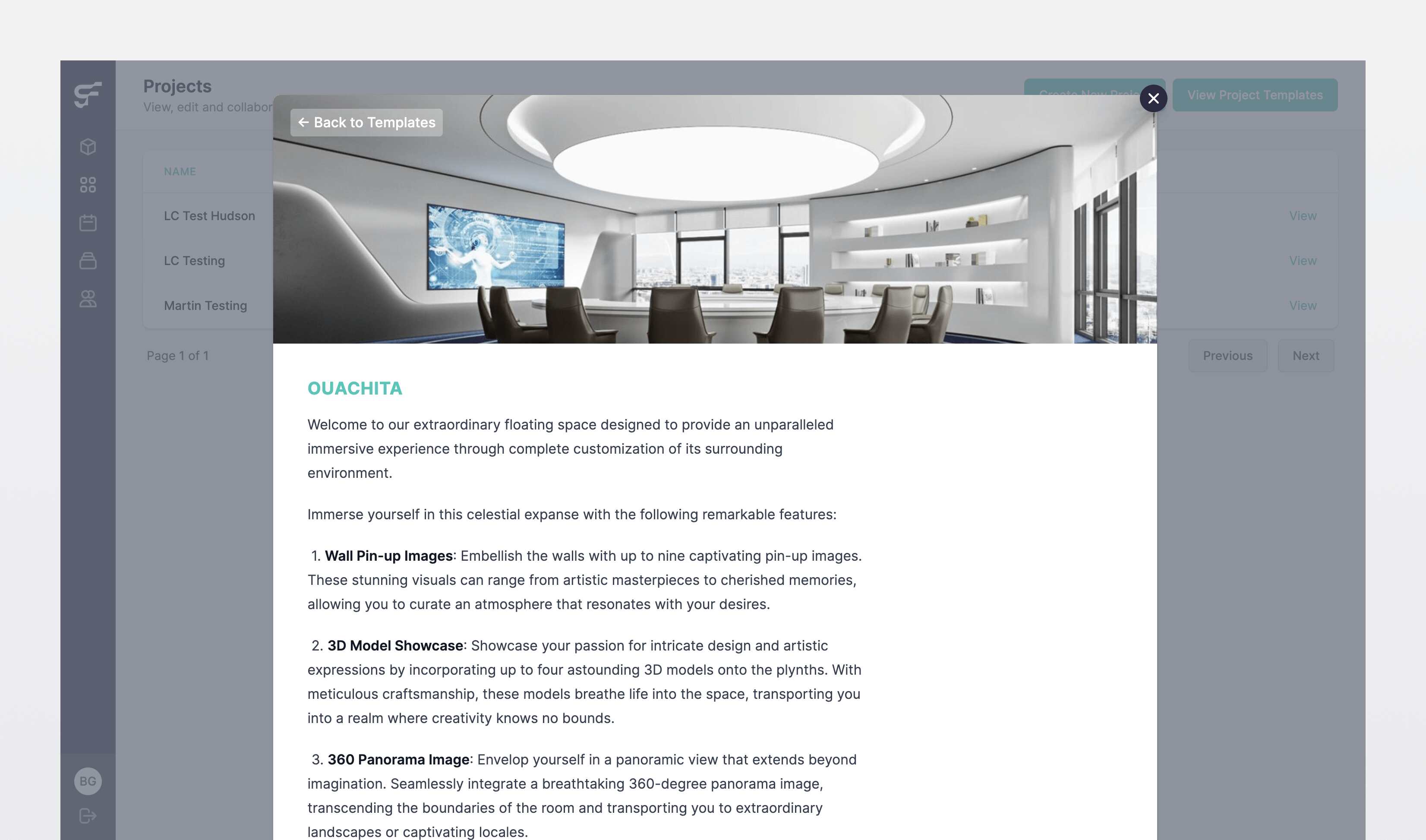 SpaceForm assets page