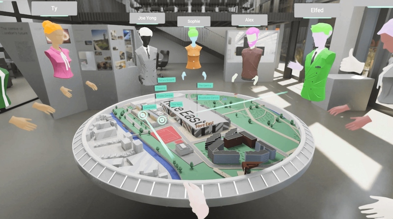 3D table with 3D assets