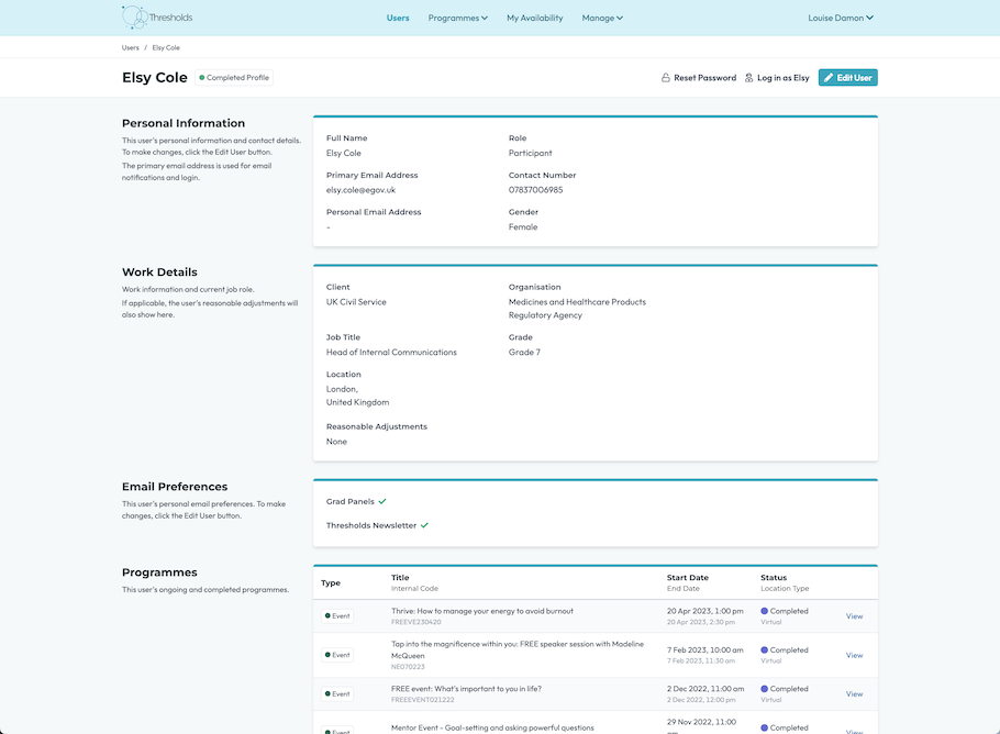 collection of Thresholds app screenshots